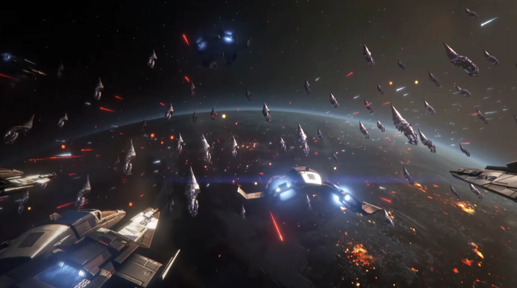 Space battle from Mass Effect
